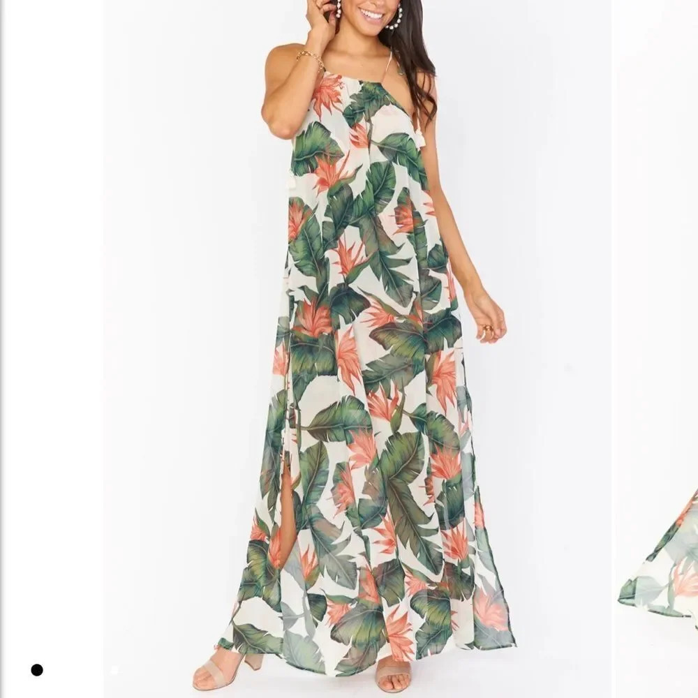 NWT Show Me Your Mumu  Rochester Maxi Dress in Lei Bay Print